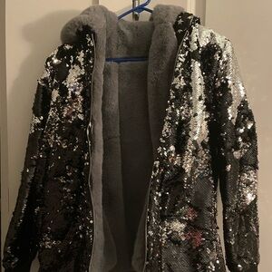 Girls sequin coat